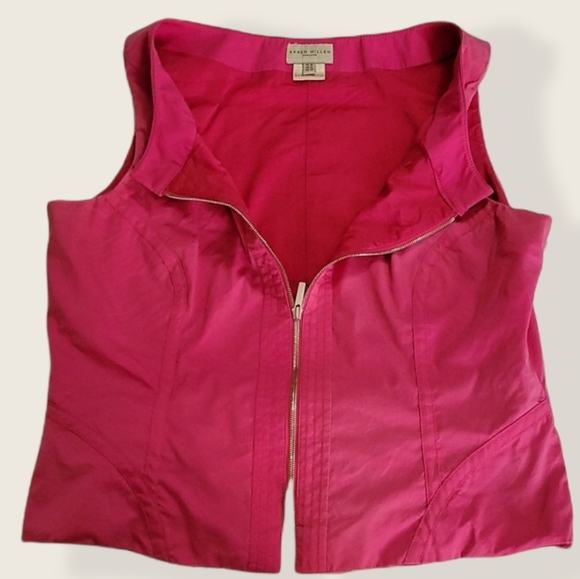 Karen Millen Zip Up Pink Sleeveless Top - Picture 6 of 14